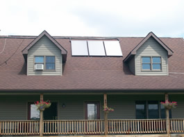 A Domestic Solar Thermal Panel System Installation