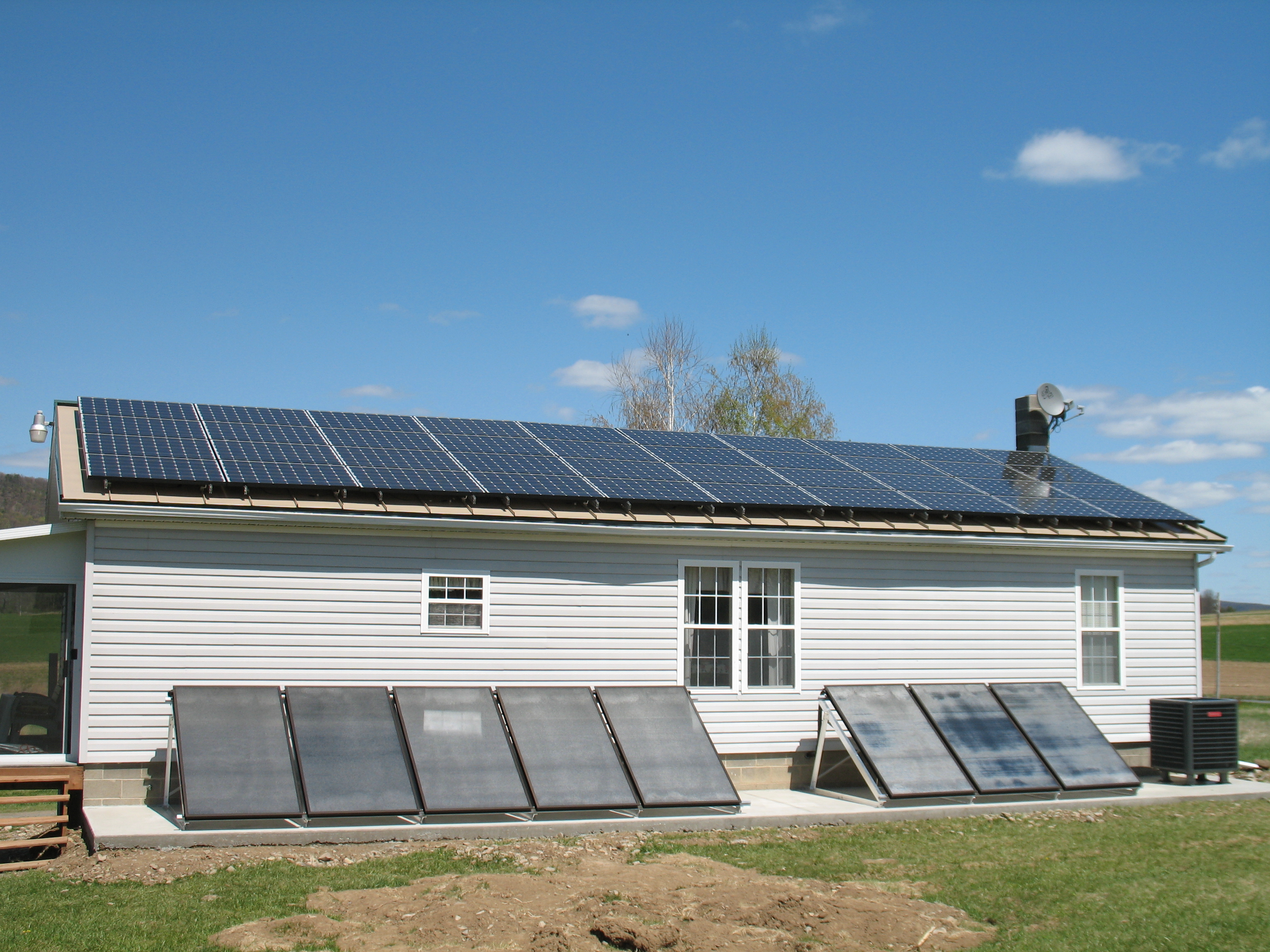 A Domestic Solar Thermal Panel System Installation
