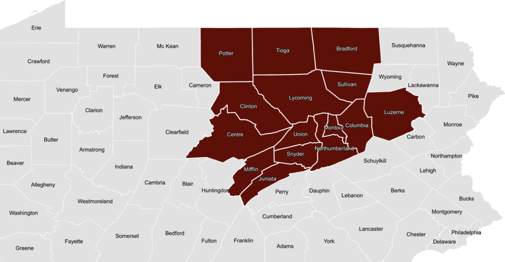 counties served map